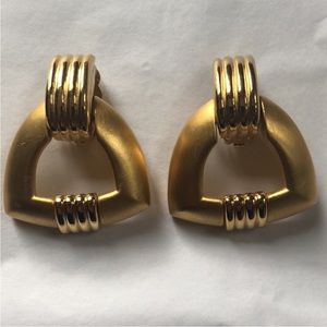 Givenchy Vintage Gold-tone Clip Earrings